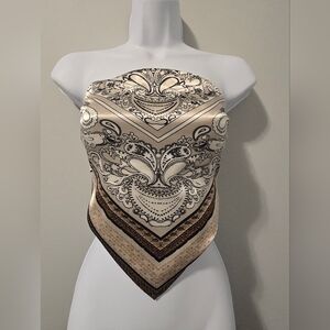 Ardene Satin Handkerchief Tube Top. Size XS.